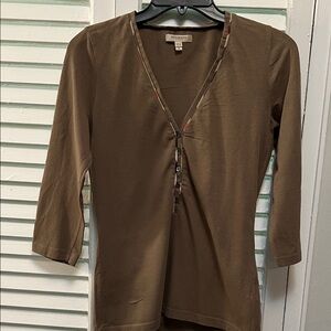 Burberry Olive Women's Top size Small